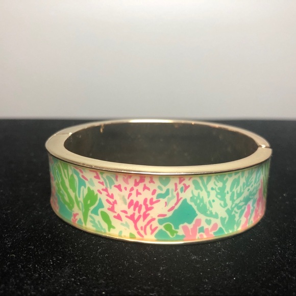 Lilly Pulitzer Aquatic Hinged Bangle Bracelet - Picture 3 of 5